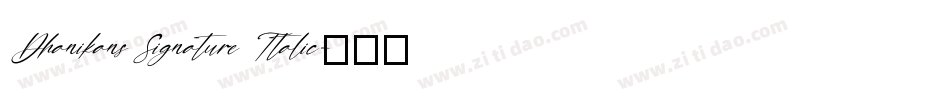 Dhanikans Signature Italic字体转换